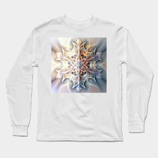 A Fractal Design in A Snowflake Motif Long Sleeve T-Shirt